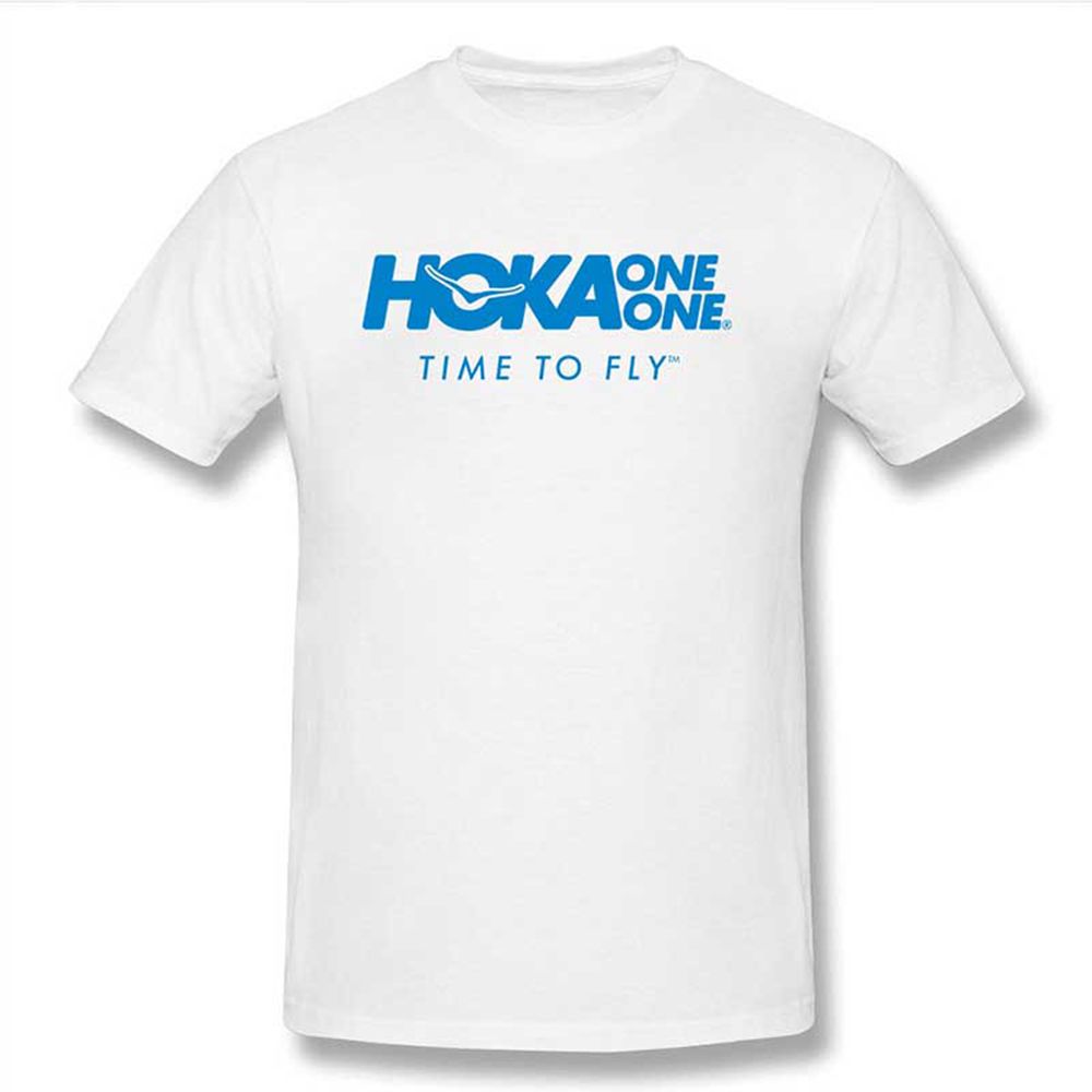 Hoka Mens Tee NZ - Hoka O Neck Summer Cotton White (NWP017649)